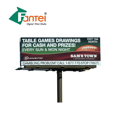 440gsm 13oz 500D * 500D 9 * 9 แบนเนอร์กลางแจ้ง Frontlit Digital Printing Banner