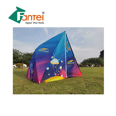 600 D Pvc เคลือบผ้ากันน้ำแบนเนอร์เต็นท์ที่กำหนดเองสำหรับการพิมพ์ Uv